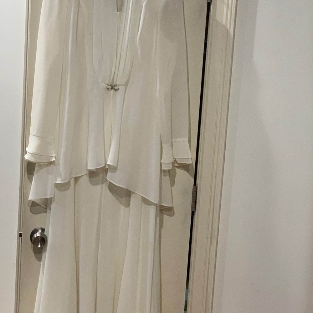 Ultra Sheer Ivory Two Piece Gown